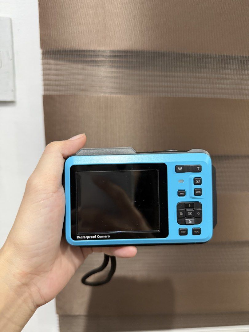 5K Ultra HD Waterproof Digital Camera (Category: Cameras) located in Manila. Submitted by shesells.strawb (Listing ID 1433739222, Image 3). Description: - Waterproof digital camera - 5K Ultra HD resolution - 64.0 Megapixels - Includes: 32GB SD card, battery, USB cable, cleaning cloth, wrist strap, carrying pouch, and user manual - Ideal for underwater and everyday photography - Color: Blue and Black - Used once only on my birthday .