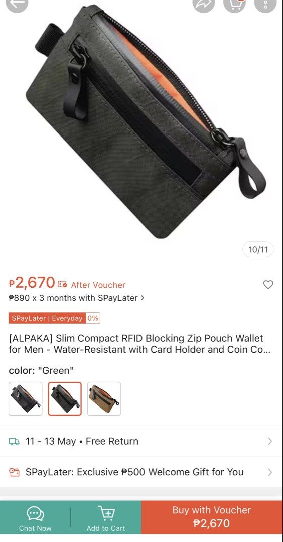[ALPACA] Slim Compact RFID Blocking Zip Pouch Wallet (Category: Luxury Bags & Wallets) located in Pasig City. Submitted by da__44 (Listing ID 1433681857, Image 2). Description: Selling my ALPAKA Zip pouch. Great EDC wallet Not being used anymore Bought for p2,600 Still in very good condition No lowballing! .