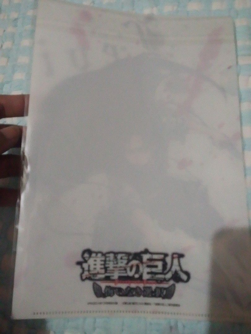 Attack on Titan Levi File Folder (Category: Stationery & School Supplies) located in Santa Rosa. Submitted by animemerchcollection (Listing ID 1433716443, Image 2). Description: - Attack on Titan file folder. - Features Levi design on the front. - Attack on Titan logo on the back. - Standard file folder size. - Perfect for fans!.