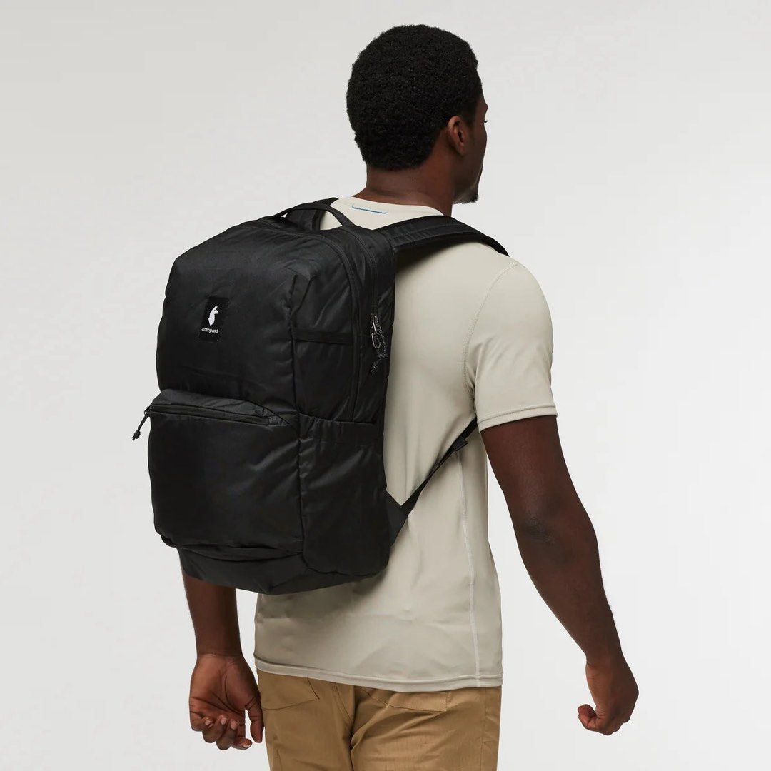 BNWT Cotopaxi Chiquillo 30L Backpack - Cotopaxi Black (Category: Backpacks) located in Singapore. Submitted by ebbandflo (Listing ID 1433725562, Image 1). Description: When the school year starts you need a pack that can survive being stuffed in a locker, used as a pillow in the park, and dragged onto the bus. Designed with durable recycled fabrics, deep main zippered compartment, external padded laptop/tablet compartment, and internal zippered a