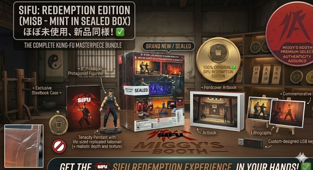 BRAND NEW: Sifu Redemption Edition (Nintendo Switch) (Category: Nintendo) located in General Trias. Submitted by miggys_booth (Listing ID 1433691992, Image 1). Description: 🔥 BRAND NEW: Sifu Redemption Edition (Nintendo Switch) Looking for the ultimate martial arts centerpiece for your collection? We’ve got the Redemption Edition of Sifu in stock—factory sealed and ready for a new home. ⚠️ CONDITION NOTE: This unit is Brand New / Sealed, but the