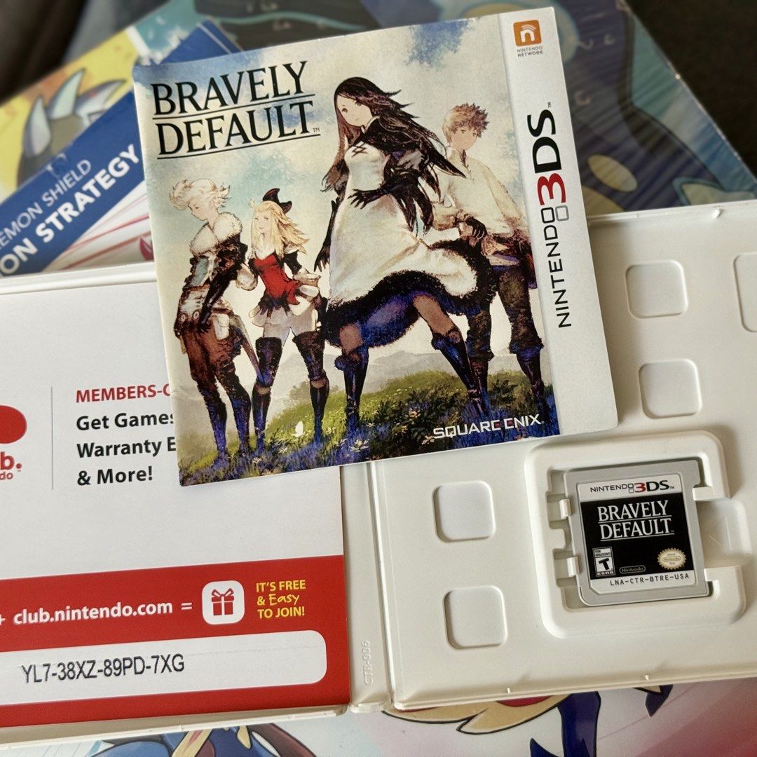Bravely Default 3DS (Category: Nintendo) located in Angeles City. Submitted by mr.nook (Listing ID 1433630988, Image 3). Description: Bravely Default For Nintendo 3DS USA - First Print Complete Slight Yellowing on Case Case Condition 8/10 Cart Condition 9/10.