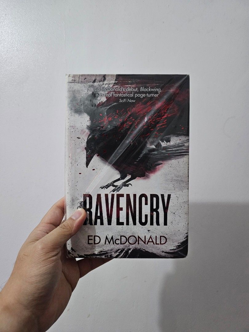Ed McDonald Raven's Mark Trilogy (Category: Storybooks) located in Caloocan City. Submitted by morealesskazuha-27277 (Listing ID 1433751906, Image 1). Description: - Set of three books by Ed McDonald. - Titles: Ravencry, Crowfall, and Blackwing. - Language: English. - Features dark artwork covers. - Protective wrapping included. HARDCOVER .
