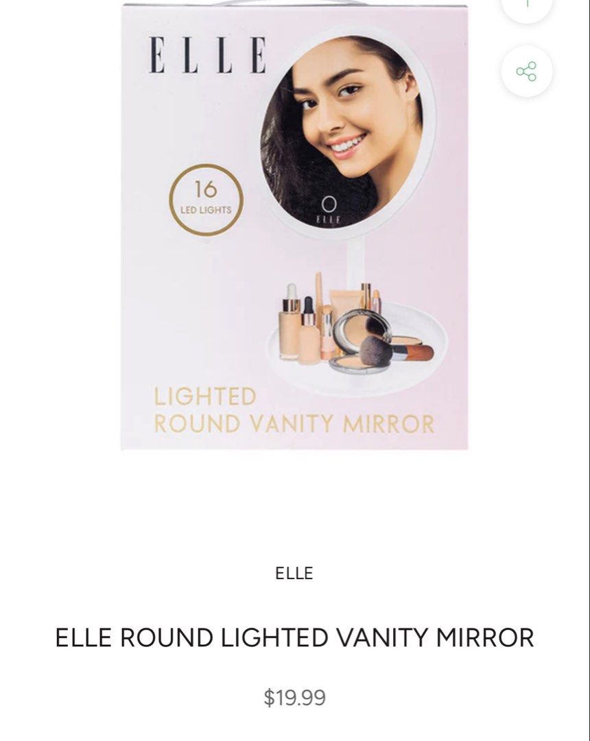 Elle lighted Vanity mirror (Category: Makeup) located in Hagunoy. Submitted by declutterwine (Listing ID 1433757472, Image 2). Description: Cute vanity mirror Bought in the US Never been used .
