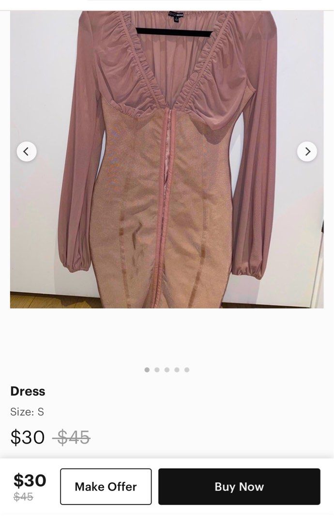 Fashion nova dress (Category: Dresses) located in Hagunoy. Submitted by declutterwine (Listing ID 1433749468, Image 3). Description: Very elegant dress bought in the US RFS: not my style (i love gym wear :) Fits 26-28 waistline.