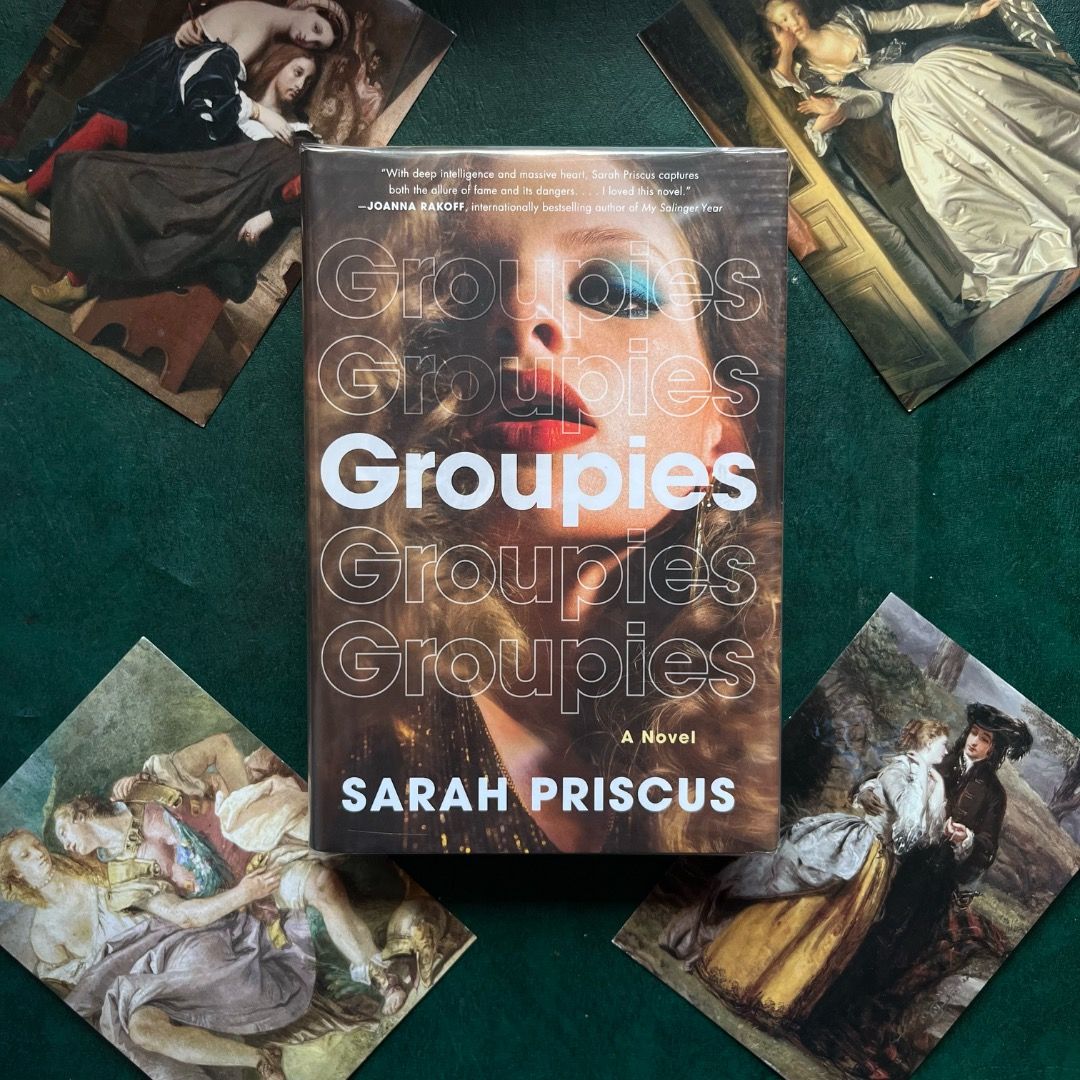 Groupies (Hardcover) by Sarah Priscus (Category: Storybooks) located in Antipolo. Submitted by keepsdeclutter (Listing ID 1433637611, Image 1). Description: - "Groupies" by Sarah Priscus available. - English novel. - Features a modern cover with a retro design. - Book cover showcases a woman's face and title. Hi there! Please don't hesitate to message for more pictures of the condition of the book. Thank you! Last price indicated. MOP: GCash MOD: