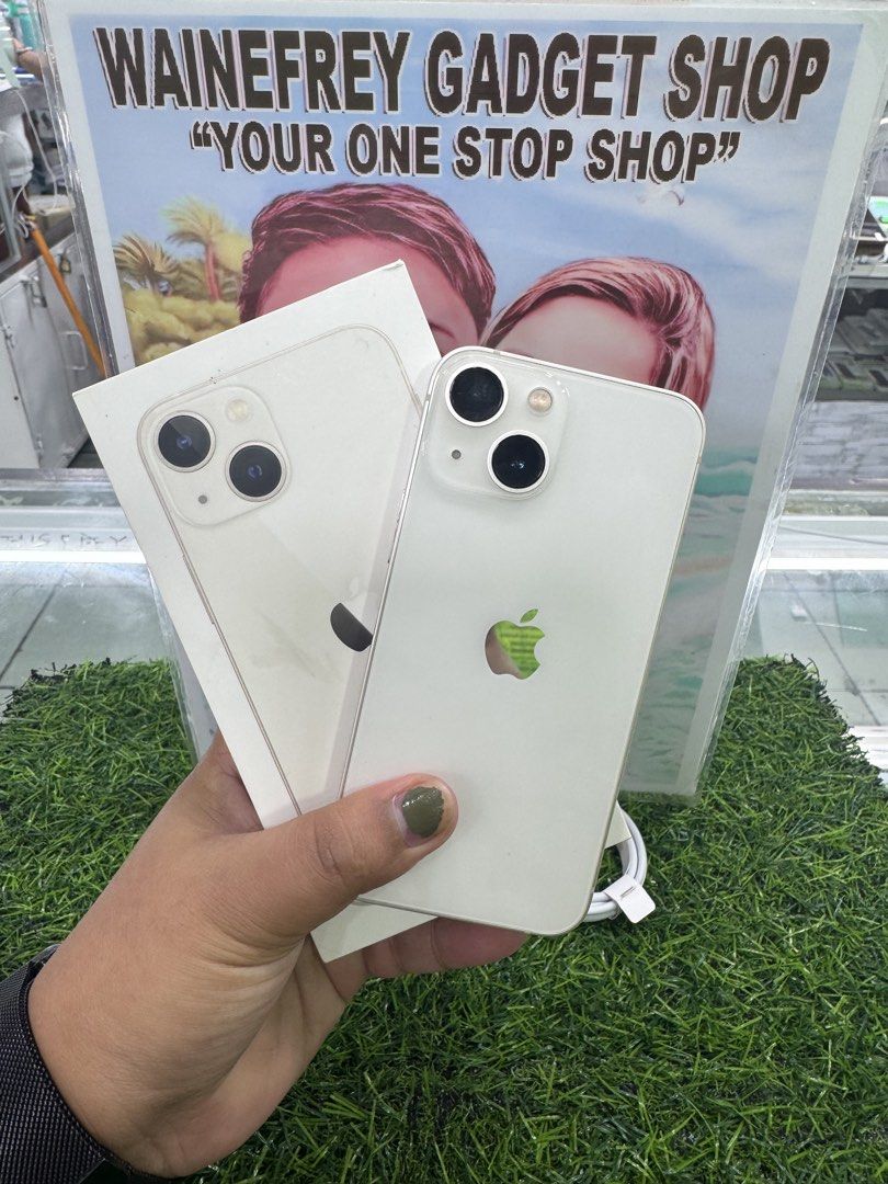 iPhone 13mini (Category: iPhone 13 Series) located in San Juan City. Submitted by wainefreygadgetshop (Listing ID 1433718004, Image 2). Description: iPhone 13mini 512gb (F.U) (PLEASE SEARCH MO NALANG FULL SPECS) MAY FACE I.D MAY TRUE TONE NO HIDDEN APPLE I.D RESET ALL YOU WANT ALL GOODS AT WORKING SCREEN TESTED SIGNAL TEST CAMERA TESTED HONEST ISSUE ILALAGAY SA NOTE KUNG MERON MAN PARA AWARE KA! NOTE* *SEE POSTED PICTURES PINALITAN NANG BATTERY K