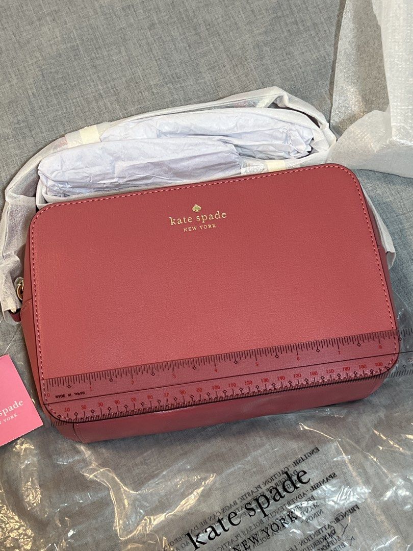 Kate Spade Harper Leather Camera Bag in Bright Carnation (Category: Cross-body Bags) located in Quezon City. Submitted by namasteing (Listing ID 1433656994, Image 2). Description: 💌 got this for 70usd plus sf 💌 brand new and sealed .