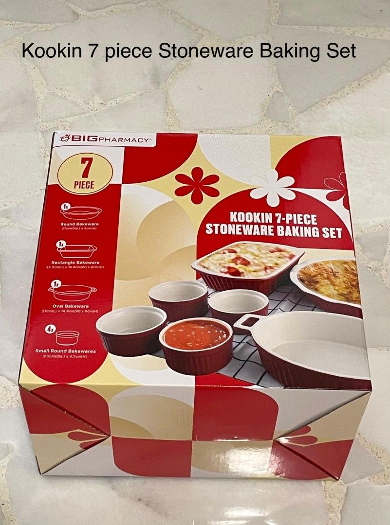 Kookin 7-Piece Stoneware Baking Set469825730390927360