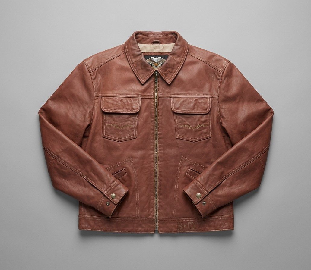 Leather Jacket (Category: Tshirts & Polo Shirts ) located in Baguio. Submitted by singlestitchbc (Listing ID 1433634535, Image 2). Description: Harley Davidson Leather Jacket .