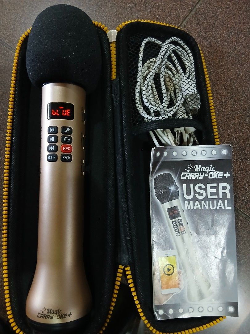 Magic Carry Oke+ Karaoke Microphone (Category: Microphones) located in Dasmarinas. Submitted by tataysgarage (Listing ID 1433603737, Image 2). Description: - Need to replace speaker system, damaged or basag na tunog , pero nagffunction pa, ,mahina lang volume. kaya po bagsak presyo. - also good for spareparts -will send video of actual use for sure buyers - Portable Magic Carry Oke+ karaoke speaker - Includes a carrying case for easy transport - 