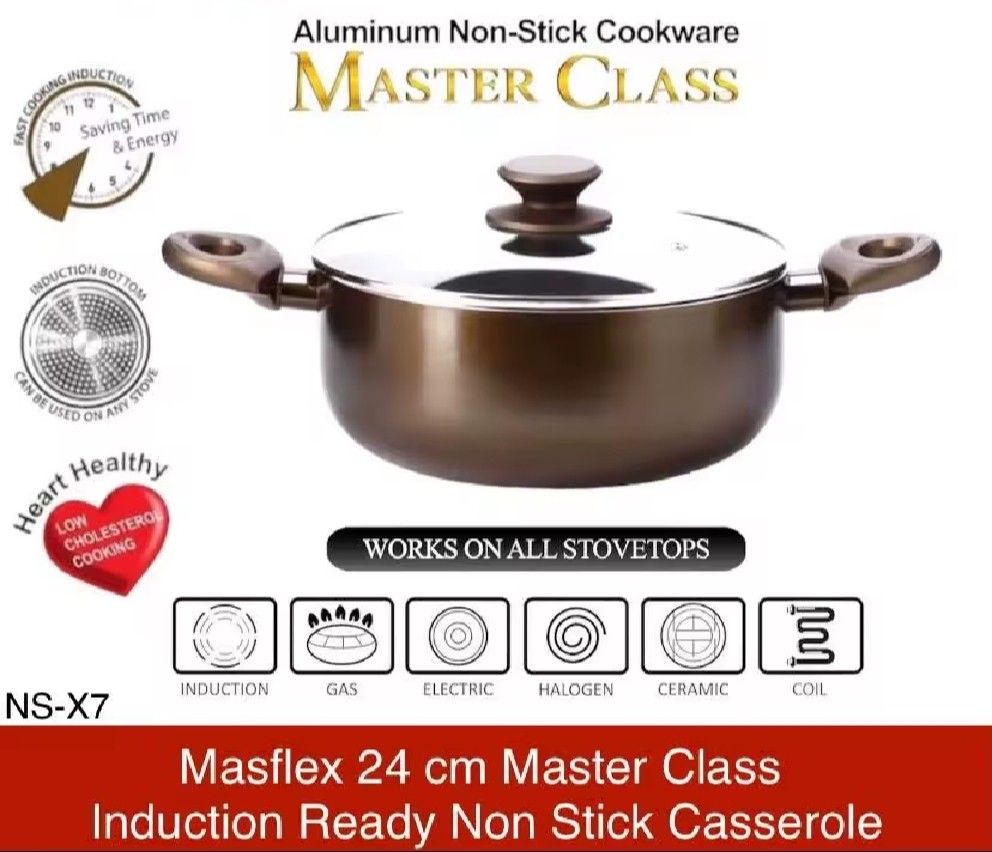 Masflex 24cm induction casserole with lid (Category: Other Kitchen Appliances) located in Makati City. Submitted by melissa12345 (Listing ID 1433689527, Image 3). Description: Brandnew item sealed item 👉Read me 1st 📍Brand new 💯 📍Items on hand ❌ No COD 🏦 MOP bpi/bdo/GCash/maya 📍No return no exchange 📍Payment 1st before delivery 💰Cashless transaction at this moment. ,.