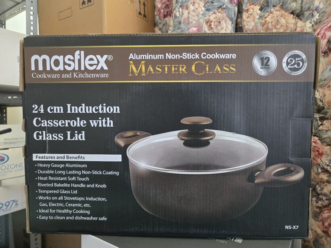 Masflex 24cm induction casserole with lid (Category: Other Kitchen Appliances) located in Makati City. Submitted by melissa12345 (Listing ID 1433689527, Image 1). Description: Brandnew item sealed item 👉Read me 1st 📍Brand new 💯 📍Items on hand ❌ No COD 🏦 MOP bpi/bdo/GCash/maya 📍No return no exchange 📍Payment 1st before delivery 💰Cashless transaction at this moment. ,.