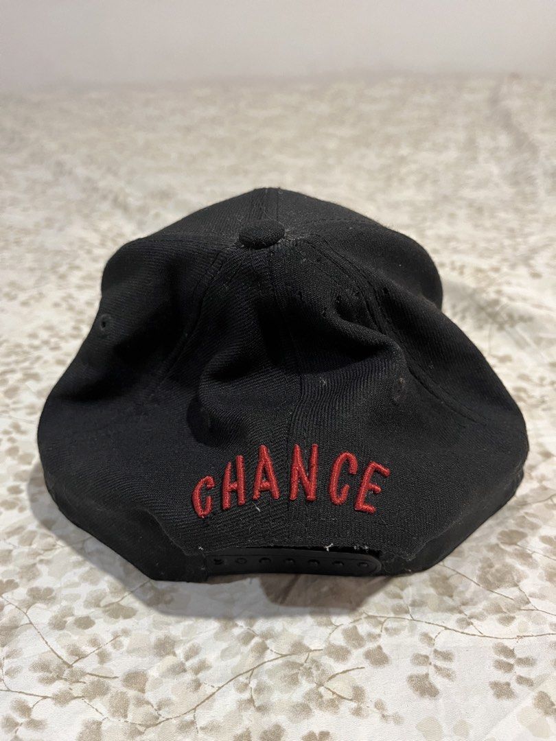 New Era Chance The Rapper 3 9Fifty Cap (Category: Caps & Hats) located in Iloilo. Submitted by luigigot (Listing ID 1433670540, Image 2). Description: RARE Legit (bought from Chance the Rapper official website) Issues: small stains and holes (see pics) ₱1500 Location: Iloilo City.