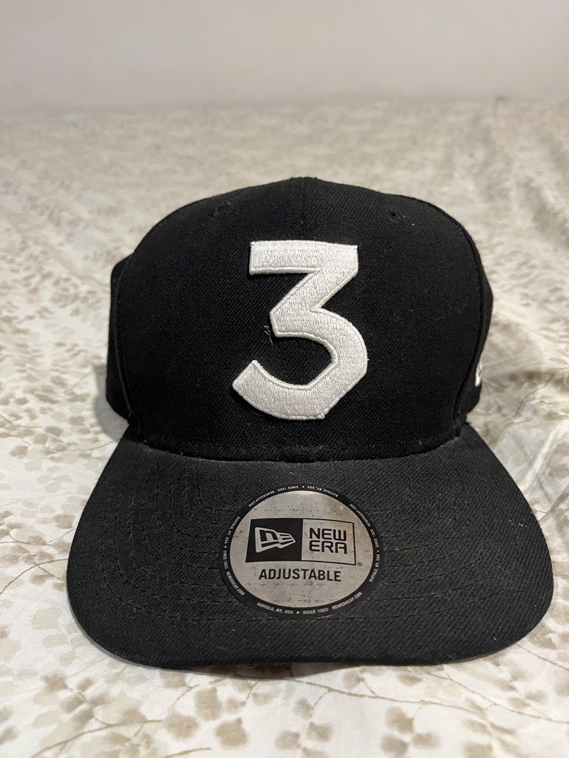New Era Chance The Rapper 3 9Fifty Cap (Category: Caps & Hats) located in Iloilo. Submitted by luigigot (Listing ID 1433670540, Image 1). Description: RARE Legit (bought from Chance the Rapper official website) Issues: small stains and holes (see pics) ₱1500 Location: Iloilo City.