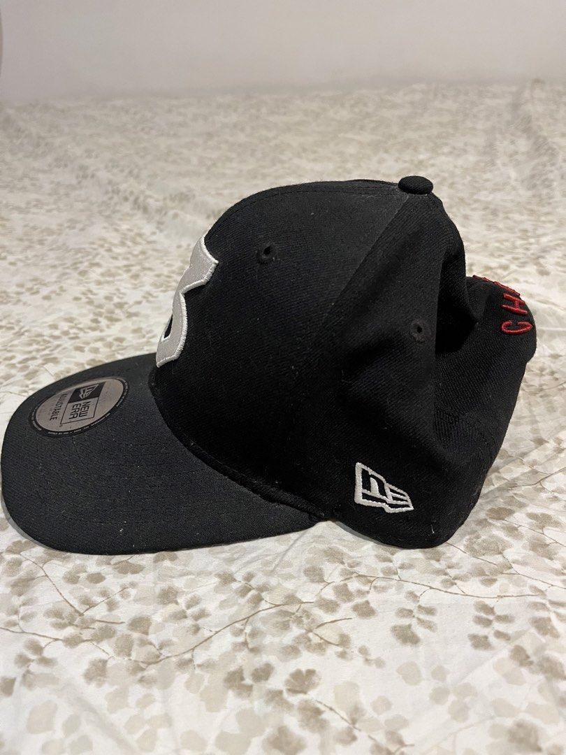 New Era Chance The Rapper 3 9Fifty Cap (Category: Caps & Hats) located in Iloilo. Submitted by luigigot (Listing ID 1433670540, Image 3). Description: RARE Legit (bought from Chance the Rapper official website) Issues: small stains and holes (see pics) ₱1500 Location: Iloilo City.