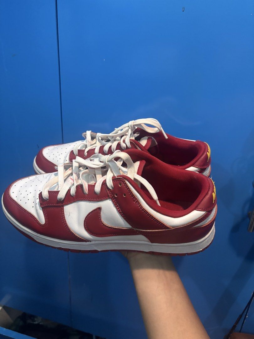 Nike Dunk Low University Red (Category: Sneakers) located in Pasay City. Submitted by bodisgoodies (Listing ID 1433720376, Image 2). Description: Selling my Nike Dunk Low University Red ✓ 100% AUTHENTIC ✓ Cleaned and ready to wear 📌 Condition: Used (with visible wear) Slight yellowing on midsole Missing signature lace (needs replacement) Visible usage on tongue (hidden with lace on) Overall still solid and wearable Price negotiable.