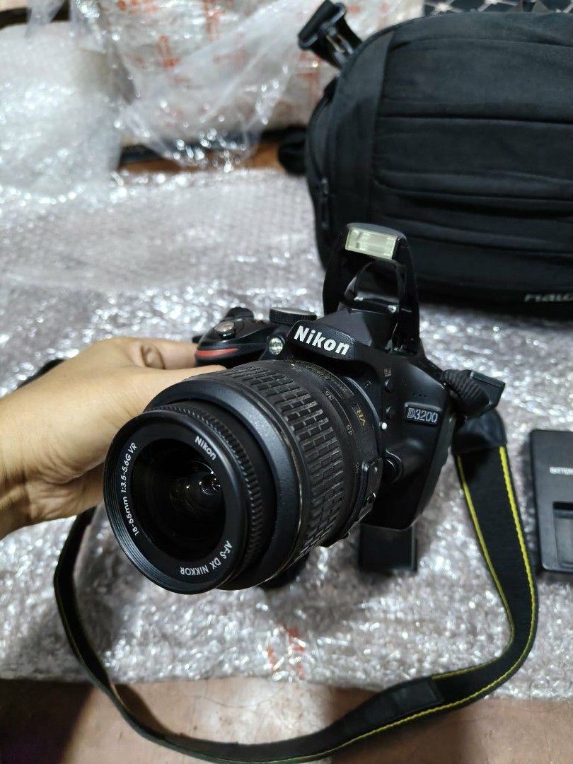 Nikon D3200 24megapixels with (Category: Cameras) located in Manila. Submitted by camera.matrix.ph (Listing ID 1433748829, Image 1). Description: Nikon D3200 24megapixels with 18-55mm Lens complete Accesories 14,000 Only Boss 14,000 Cash K 14k Boss 14,000 PHP Camera Bag Memory Card 16gb Nikon Strap Nikon Charger Nikon Battery Nikon Lens cap Nikon 18-55mm Nikon d3200 Body No issue Good Condition No Hidden Defects Location Caloocan city Monumento M