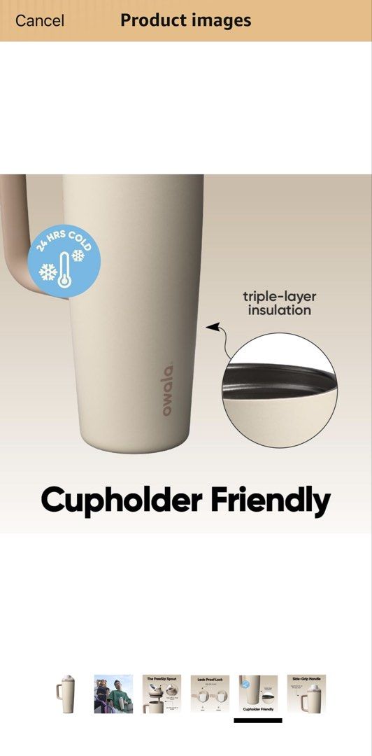 BRANDNEW Owala FreeSip Insulated Water Bottle (Category: Water Bottles & Tumblers) located in Rizal. Submitted by kc_cruz0950 (Listing ID 1433639287, Image 3). Description: RFS: changed my mind Bought during my trip in US early this year. Sealed with box, please swipe for more photos. Original and not cheap..