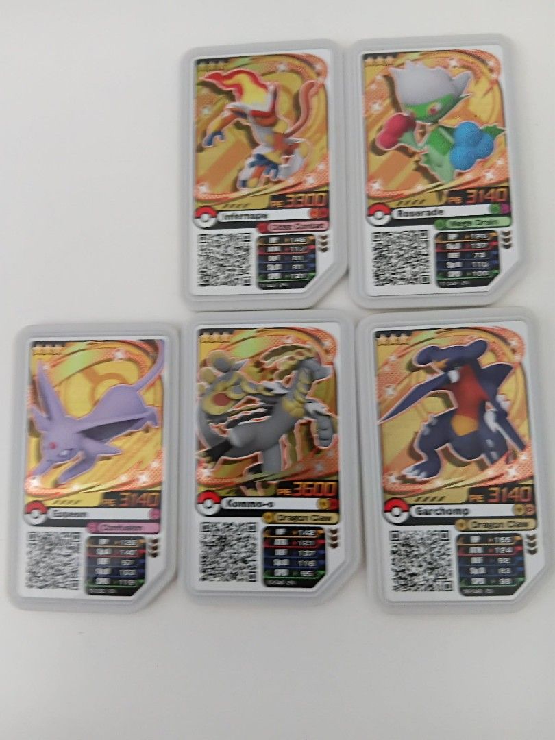 Pokemon Gaole chips and Trivia Game (Category: Board Games & Puzzles) located in Quezon City. Submitted by nextnoel (Listing ID 1433675380, Image 1). Description: Selling these for my nephew~ Pokemon Gaole chips = 500 if take all - these were acquired in Singapore through playing Gaole machines Set A (3 star), 5pcs = 200 Set B Dragonite, 1pc = 250 Set C (1-2 stars), 5pcs = 100 Pokemon Trivia game = 200 - working, with minor, cosmetic scratches .