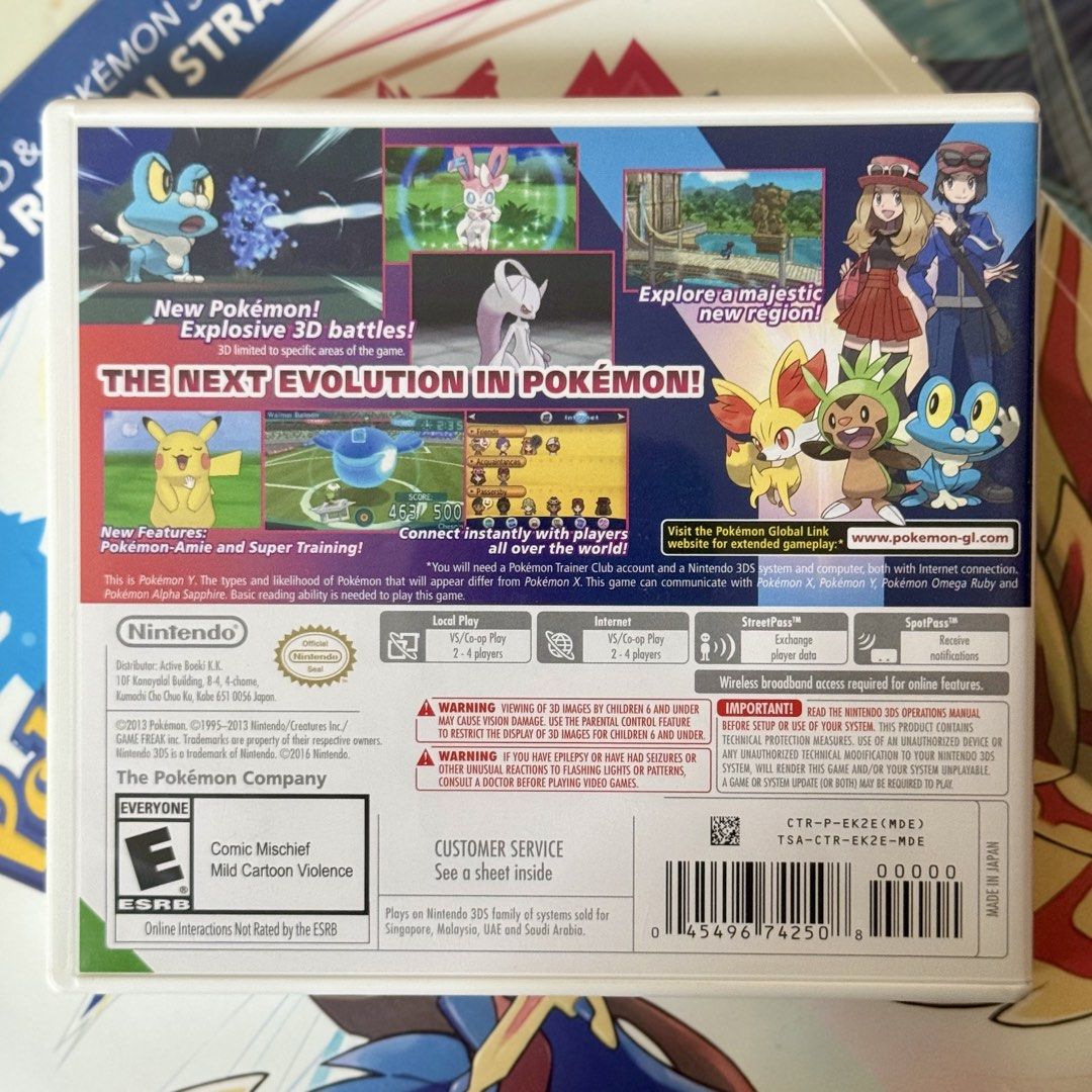 Pokemon Y (Category: Nintendo) located in Angeles City. Submitted by mr.nook (Listing ID 1433628255, Image 2). Description: Pokemon Y For Nintendo 3DS MDE - First Print Complete No Yellowing on Case Case Condition 9.5/10 Cart Condition 9.9/10.