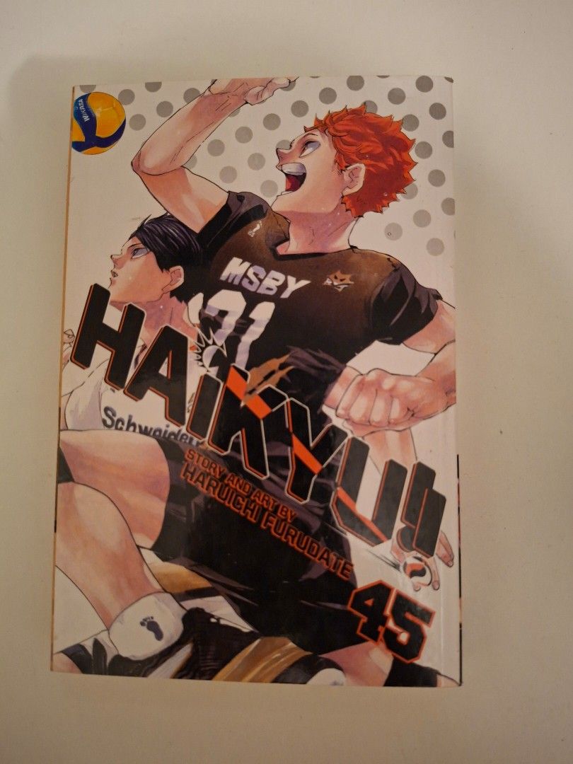 preloved haikyuu manga! (read desc) (Category: Comics & Manga) located in Pasig City. Submitted by mi0ka (Listing ID 1433744565, Image 2). Description: lightly used haikyuu manga! CONDITION - both volumes have yellowed pages - vol 45 in mint condition - vol 26 has damage to the backside (slide 6), and slight damage to cover PRICES - volume 26: P300 - volume 45: P480 - TAKE ALL: P800 (negotiable) MOP & MOD: gcash + lalamove 📍Pasig, FREE SHIPPING 