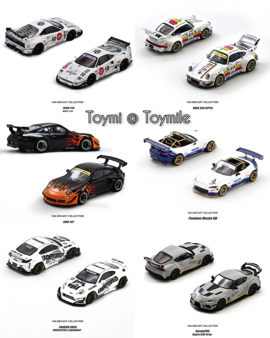 Preorders 1/64 Inno Models Ferrari F40 LB LBWK TAS Toyota Supra 86 GR ...