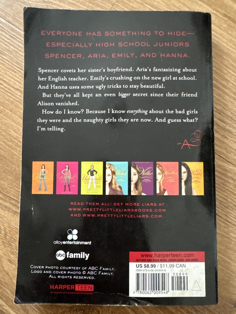 Pretty Little Liars Book by Sara Shepard (Category: Storybooks) located in Quezon City. Submitted by miscellanuse (Listing ID 1433645235, Image 2). Description: - No issues - First book in the series - Great read for fans!.