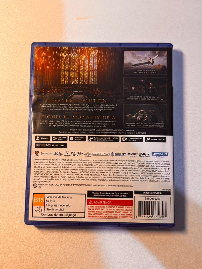 PS5 Hogwarts Legacy (Category: PlayStation) located in Manila. Submitted by alarmclark (Listing ID 1433703776, Image 2). Description: barely used. only 1 round. .