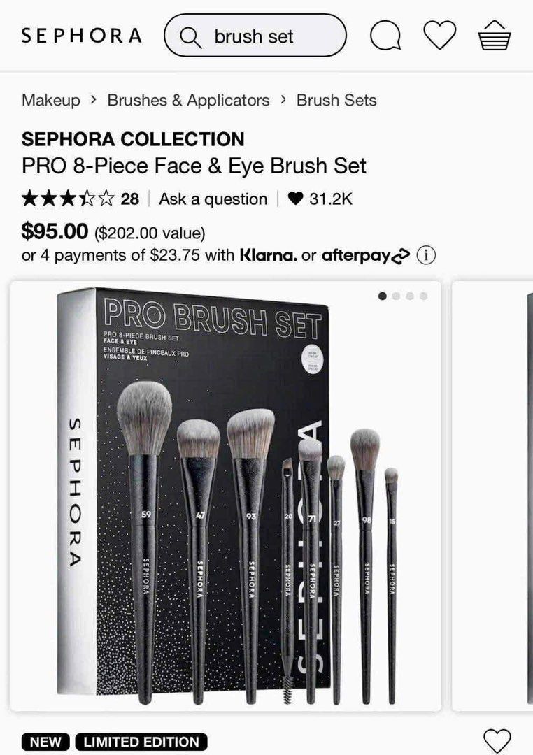 Sephora Pro Brush Set (Category: Makeup) located in Pasay City. Submitted by rawzaleen (Listing ID 1433745974, Image 2). Description: .