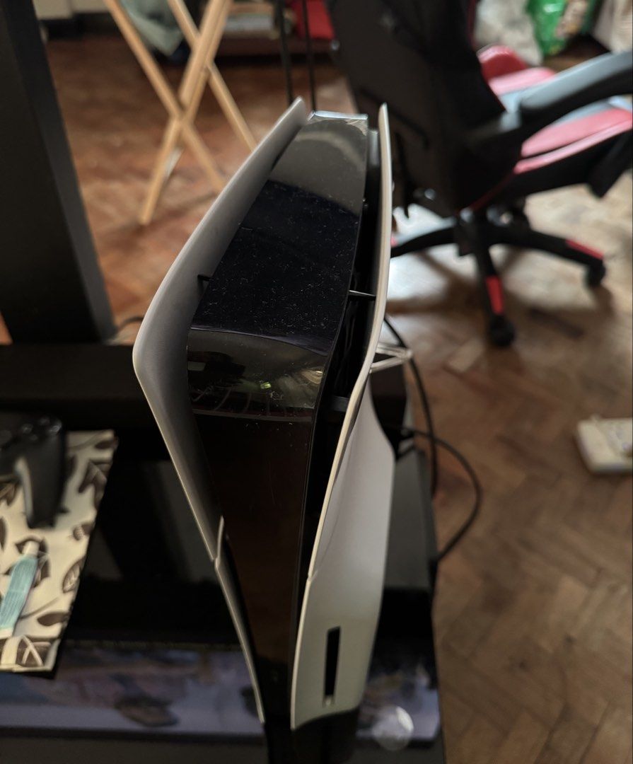 Sony PlayStation 5 Console (Category: PlayStation) located in Manila. Submitted by vastbird-1a8fe2 (Listing ID 1433627287, Image 1). Description: - Sony PlayStation 5 console - Stylish black and white design - Vertical setup - Ready for gaming!.