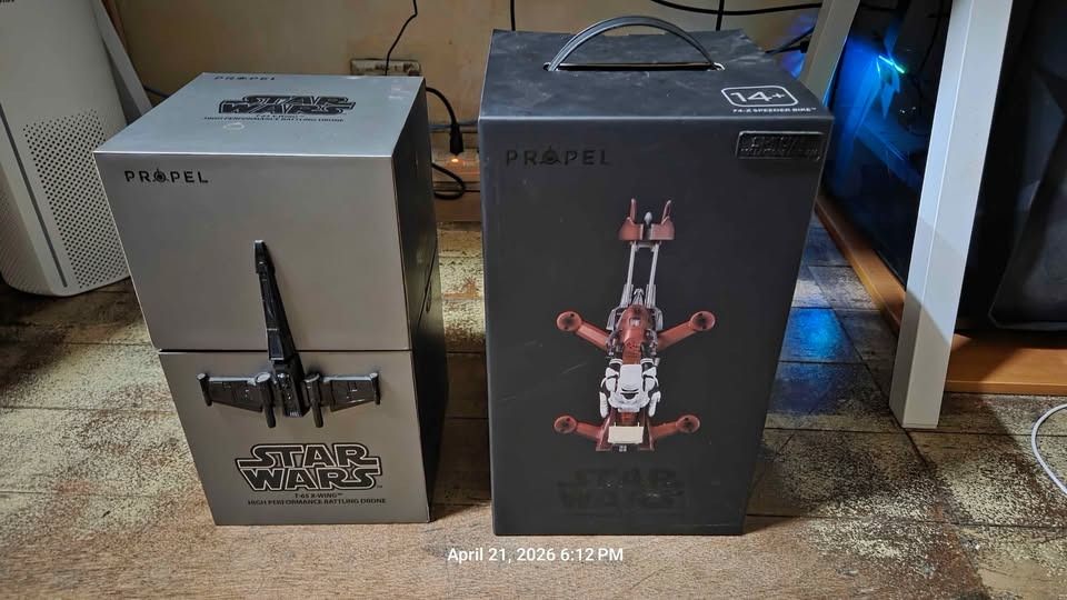Starwars Propel Drone (Category: Remote Control Toys) located in Taguig. Submitted by veilsly (Listing ID 1433780458, Image 1). Description: Please read carefully!!! 1.74-Z Speeder Bike model is defective, battery leak/corrosion - not sure if fixable pa, probably good as display nalang. 2. X-Wing model is in good working condition as tested - can provide video proof upon request na working yung unit Box display sounds and lights working - Star Wa