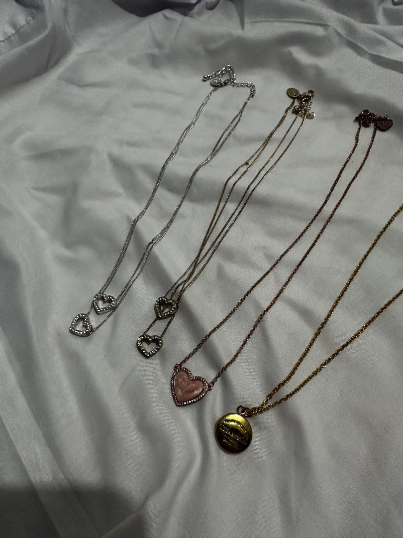 Take all for 150 only!!! (Category: Necklaces) located in Pasay City. Submitted by j9declutter (Listing ID 1433719453, Image 3). Description: Decluttering! Selling low!!! Pick-up via grab/move it/joyride/angkas/lalamove. Meet-up location: Lrt Edsa station NO COD! If in doubt, wag bumili 😁 You can pay thru BPi & Gcash only. Happy shopping! ❤️❤️❤️ .