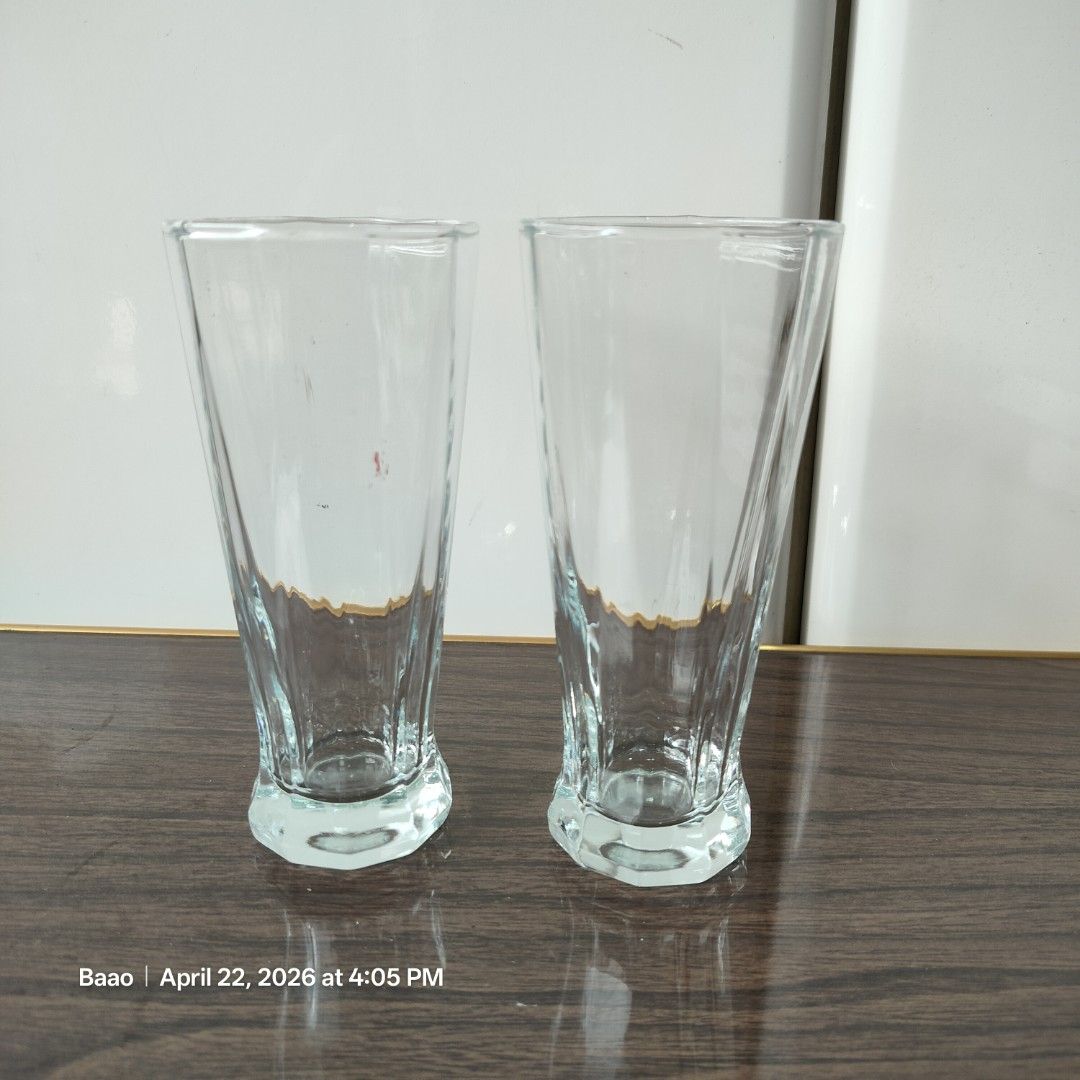 Tall Clear Drinking Glasses (Category: Other Kitchenware & Tableware) located in Baao. Submitted by all.things.japan (Listing ID 1433665660, Image 1). Description: SAPPORO DRINKING GLASS DOU, Set of 2 VGC, Like New No rubs or scratches Japan Surplus Dimensions: 6.0 inches (h) x 2.5 inches diameter Mine: P150.00 both Add Sf MOP: GCash/ Landbank/ Maya We SHIP NATIONWIDE..
