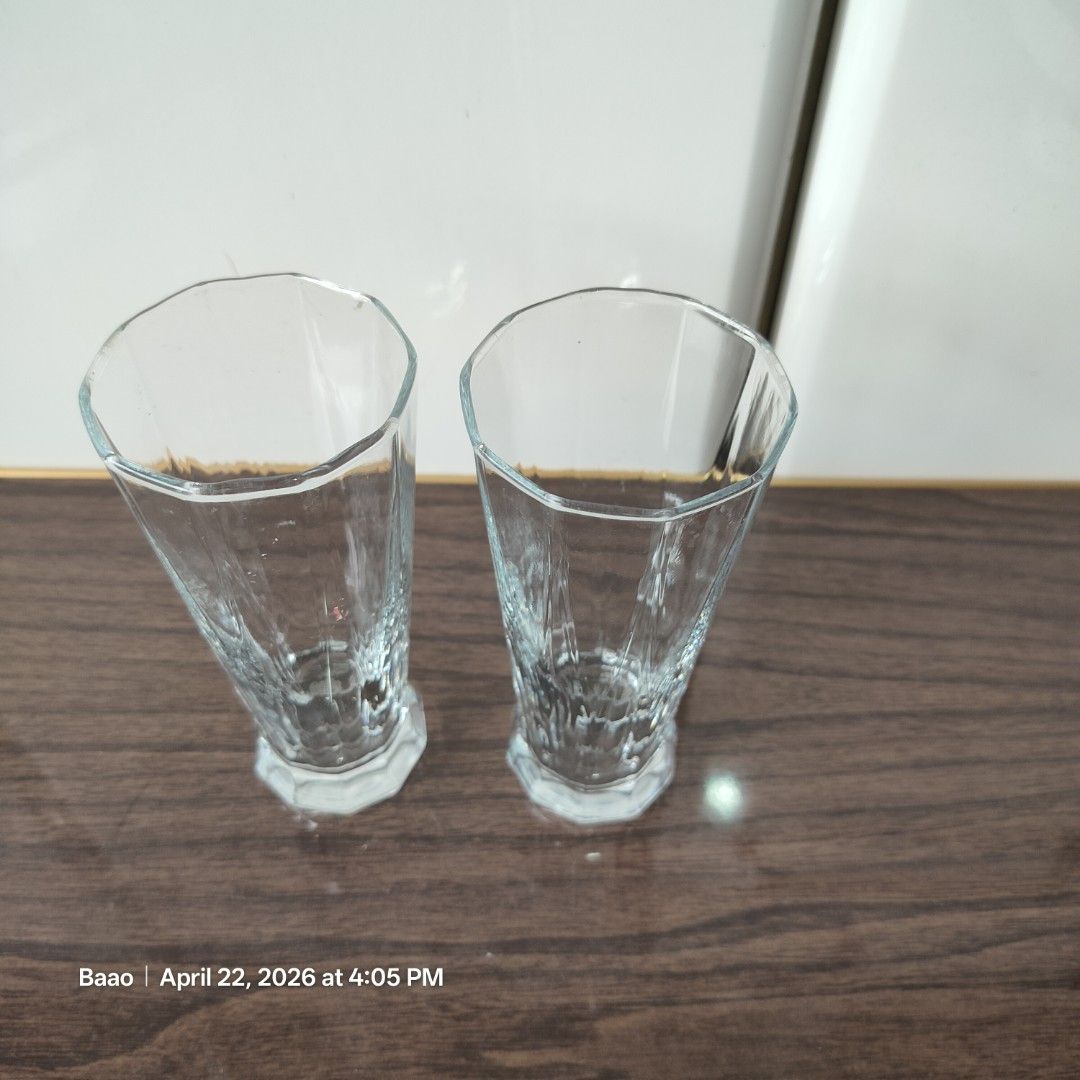 Tall Clear Drinking Glasses (Category: Other Kitchenware & Tableware) located in Baao. Submitted by all.things.japan (Listing ID 1433665660, Image 2). Description: SAPPORO DRINKING GLASS DOU, Set of 2 VGC, Like New No rubs or scratches Japan Surplus Dimensions: 6.0 inches (h) x 2.5 inches diameter Mine: P150.00 both Add Sf MOP: GCash/ Landbank/ Maya We SHIP NATIONWIDE..