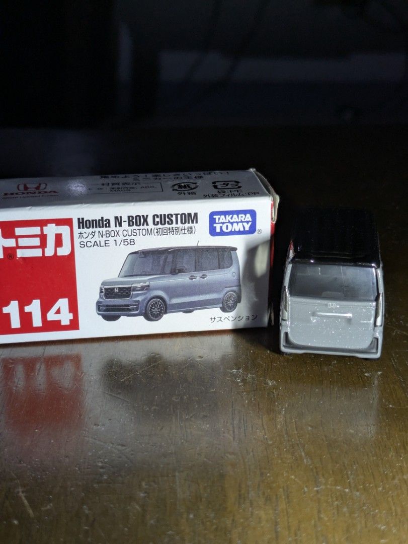 TOMICA HONDA N-BOX CUSTOM NO.114 (Category: Vehicle & Diecast Models) located in San Pedro. Submitted by bibimbo (Listing ID 1433621573, Image 2). Description: Preloved, Unsealed model. Good for gifts or display. Gcash payment, J&T Shipping..