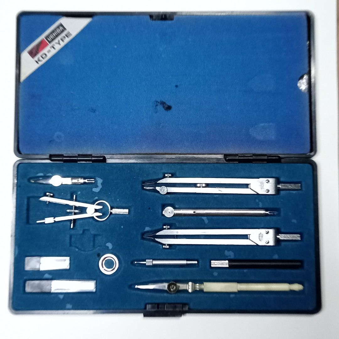 Uchida KD-type technical drafting instrument set, Hobbies & Toys ...