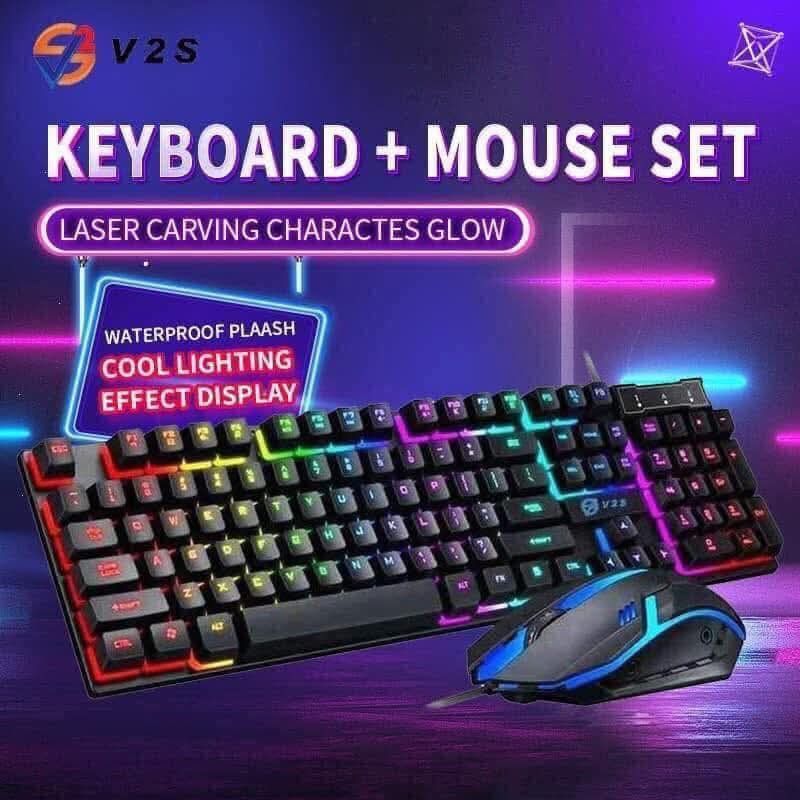 V2S KM200 RGB Backlight Mechanical Feels Floating Keyboard And Mouse set (Category: Computer Keyboard) located in Manila. Submitted by yzcartph (Listing ID 1433591121, Image 2). Description: V2S KM200 RGB Backlight Mechanical Feels Floating Keyboard And Mouse set Wired mouse and backlit gaming keyboard set Available colors:black,white Keyboard Parameters - Material: New ABS material - Product interface: USB interface - Luminous mode: rainbow back