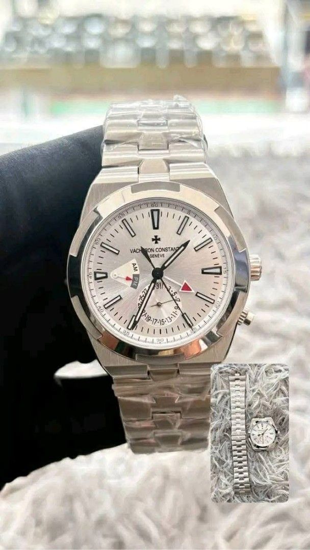 Vacheron rep (Category: Luxury Watches) located in Manila. Submitted by kaneramos031818 (Listing ID 1433761796, Image 3). Description: Vacheron Constantin Overseas watch. Stainless steel bracelet, round dial with sub-dials and hands. Date display. Luxury timepiece..