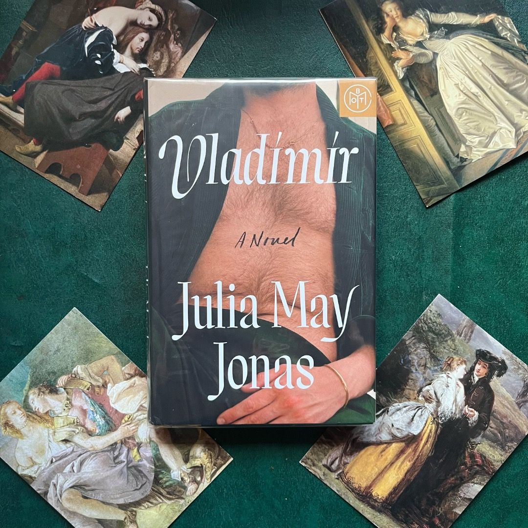 Vladimir (Hardcover) by Julia May Jonas (Category: Storybooks) located in Antipolo. Submitted by keepsdeclutter (Listing ID 1433637306, Image 1). Description: - "Vladimir" by Julia May Jonas - Includes decorative art prints - Book of the Month .