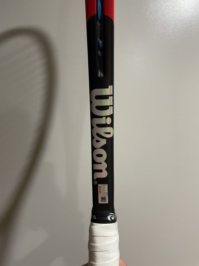 Wilson Pro Staff 97L S Tennis Racket (Category: Racket and Ball Sports) located in Cavite. Submitted by findingnonos (Listing ID 1433730491, Image 3). Description: FORSALE Original Wilson Pro Staff 97LS Head Size: 626 cm3 String Pattern: 18x16 Weight: 306g Strung Grip 3 (4 3/8) Still in VERY GOOD CONDITION However, Base grip needs replacement RFS: Rarely used as this was a spare racket (only used in casual plays) Price: 3.5k Location: Quezon City