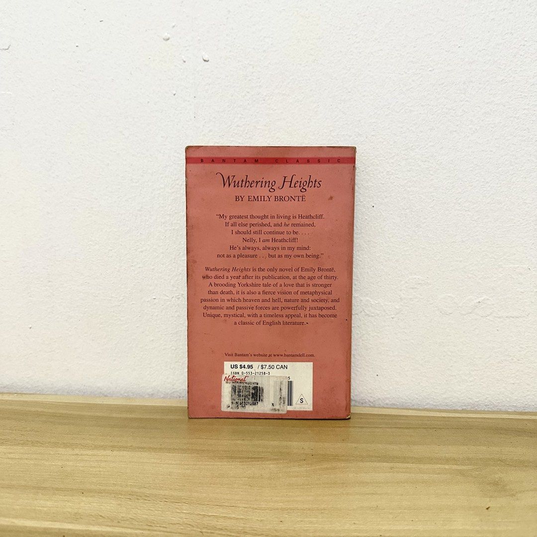 Wuthering Heights by Emily Brontë (Category: Storybooks) located in Pasay City. Submitted by yndueniddi (Listing ID 1433709387, Image 2). Description: Paperback MOP: GCash Carrier: J&T / Lalamove Location: Pasay City, Metro Manila ❗️ Buyer handles shipping costs. ‼️ Last price indicated, no haggling please!.