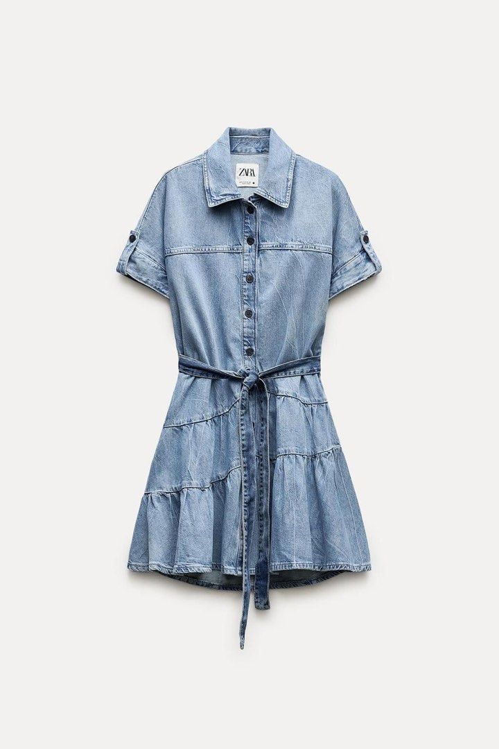 ZARA DENIM DRESS (Category: Dresses) located in Quezon City. Submitted by 09182021 (Listing ID 1433583072, Image 3). Description: Original zara Wala na tag kasi pinalaban ko na Pero NEVER ko pa naisuot Medium What you see is what you get No when worn .