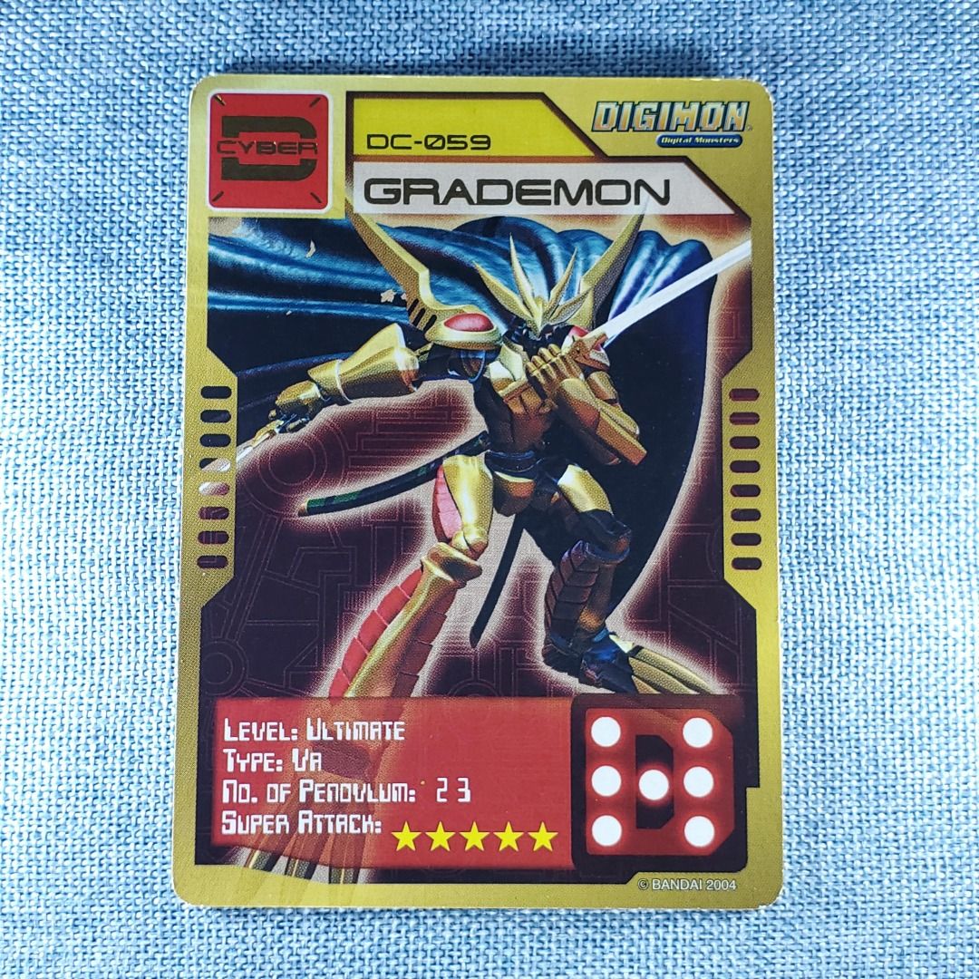 數碼暴龍卡 金字卡 等級獸 格雷德獸 萬代 Digimon DC-059 Grademon Gold Stamp Card Bandai ...