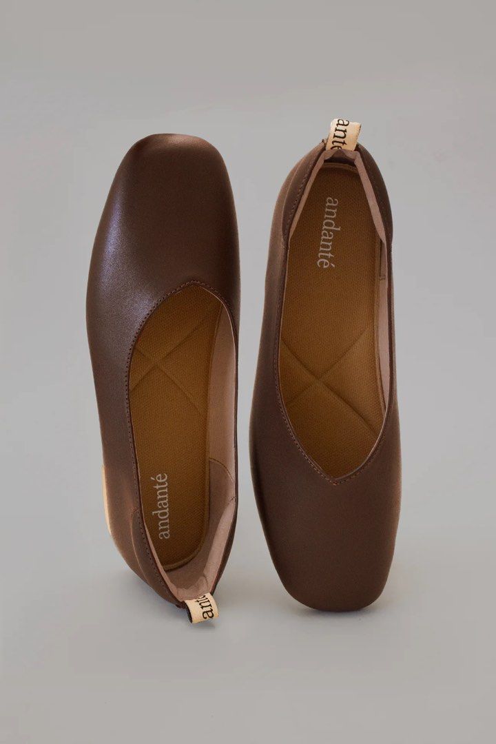 [ANDANTE] The Ballerine Flat (Category: Flats & Sandals) located in Manila. Submitted by abcdeclutter__ (Listing ID 1433802522, Image 1). Description: - Color: Chocolat - Size: 9 - Used several times only - Can lower the price pa.