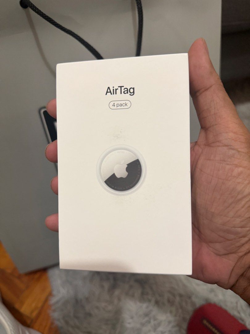 Apple AirTag (4 Pack) (Category: Other Gadgets) located in Makati City. Submitted by bloggerrific (Listing ID 1433935124, Image 2). Description: BRAND NEW AND SEALED. Got this as freebie from Macbook Neo Pre Order. - Apple AirTag 4-pack for sale. - Brand new and sealed in original packaging. - Helps you locate your items easily. - Includes four AirTags and the original box. - Box shows original price of ₱6,490.00. Apple airtag, apple airtags 4 pa