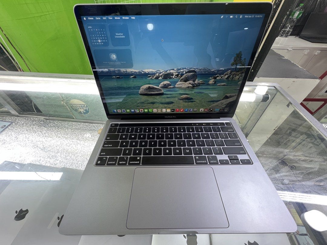 Apple MacBook Pro 13-inch M2 Pro (2022) (Category: Laptops & Notebooks) located in Manila. Submitted by vaniextura (Listing ID 1433846227, Image 1). Description: - Apple MacBook Pro 13-inch -Apple M2 chip - 8GB RAM - 256GB storage - cycle count 112 -max capacity 94% -condition normal - space gray - Retina display - Includes keyboard and trackpad - macOS interface - Good physical condition.