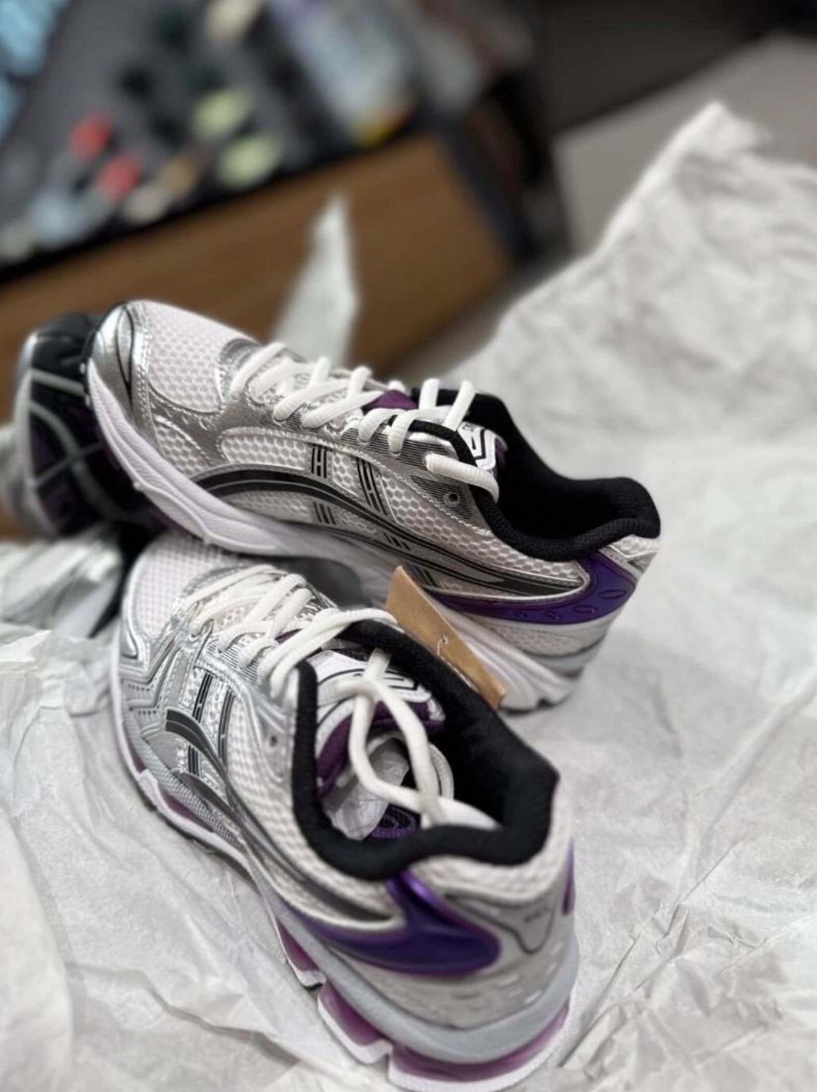 Asics Gel-Kayano 14 White Purple (Category: Sneakers) located in Singapore. Submitted by zasilverwolf (Listing ID 1433929923, Image 3). Description: ✅ Asics · Brand New ✅ Asics Gel-Kayano 14 White Purple ✅ Free shipping ✅ Cash on delivery ✅ 3-day photo confirmation Specializing in quality footwear 🏃.