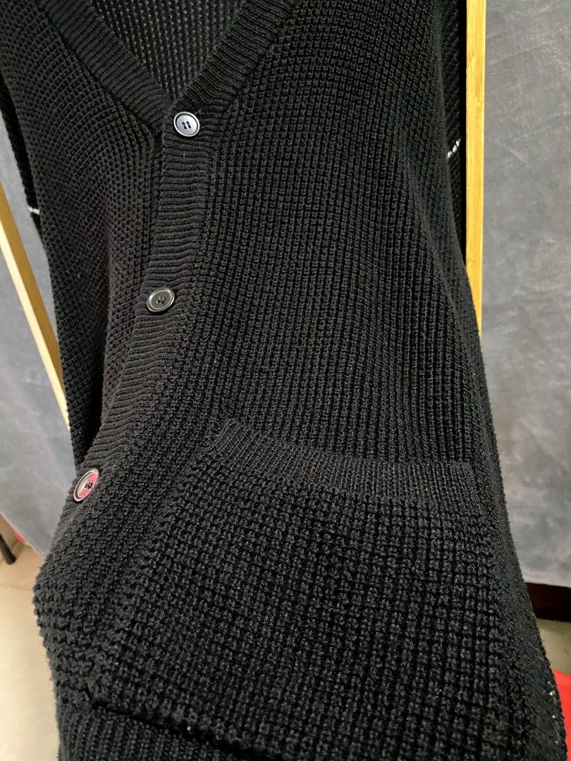 Black Knit Cardigan (Category: Coats, Jackets and Outerwear) located in Manila. Submitted by thriftopia.ph (Listing ID 1433808082, Image 2). Description: dimes : 23 by 28 colorrate : 9/10 condition : 9/10 issue : none.