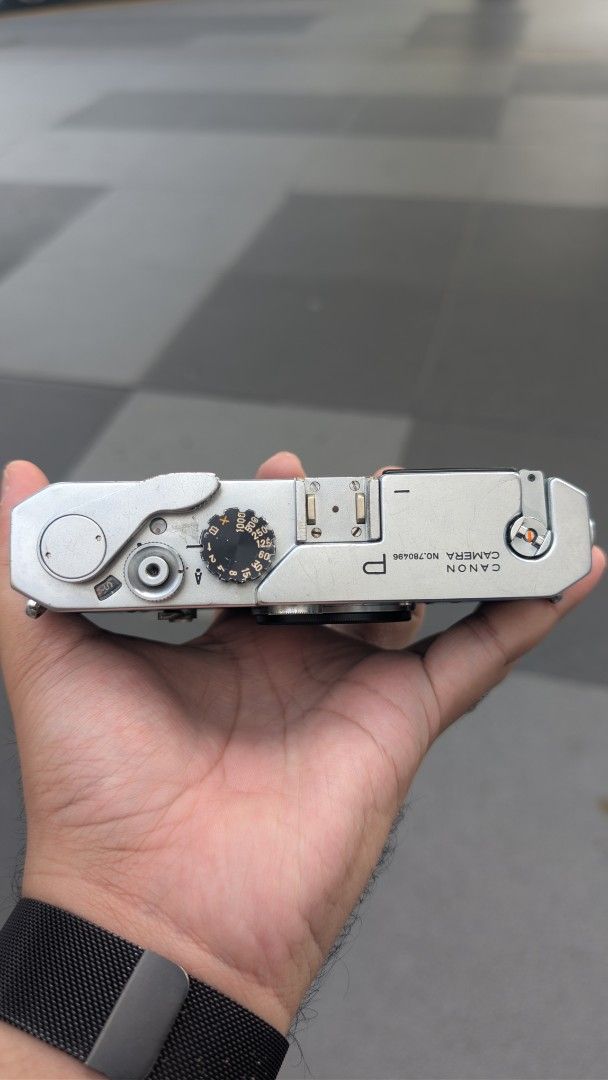 Canon P (Category: Cameras) located in Quezon City. Submitted by mjrivera19 (Listing ID 1433871689, Image 3). Description: Canon P - all functions are working properly issues: - body has scratches - film gate has wrinkles - RF patch isn't that contrasty but still usable.